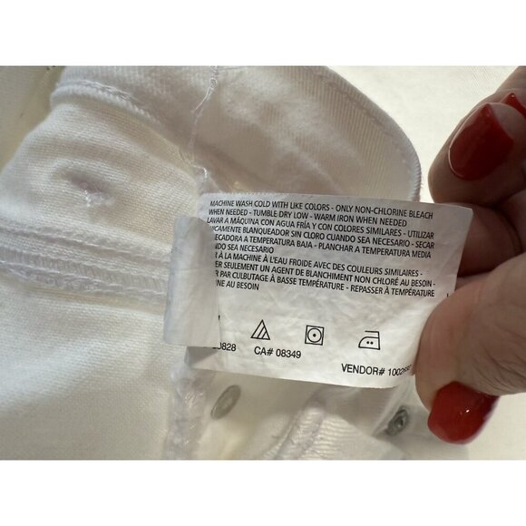 Gloria Vanderbilt Amanda Cropped Jeans~Size 6~White Embroidery Detail ~ L10 14 - Picture 11 of 11